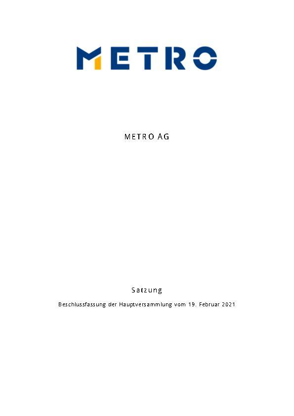 Satzung der METRO AG